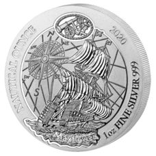 1 Unze - Ruanda "Nautical Ounce" Mayflower 2020