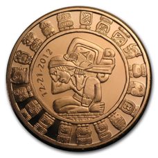 1 oz de cuivre - USA Mayan Calendar