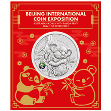 1 oz - Koala 2024 Beijing International Coin Expo Privy Panda