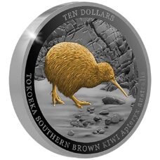 5 Unzen - Neuseeland Kiwi 2023 Black Proof Gilded