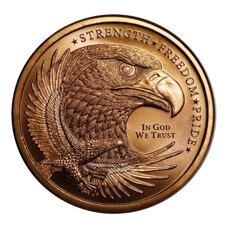 1 oz de cuivre - USA Eagle Strength, Freedom & Pride